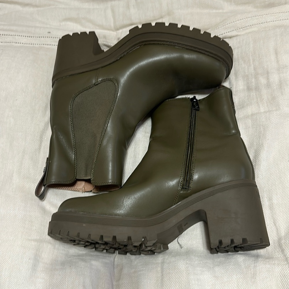 Olive green boots